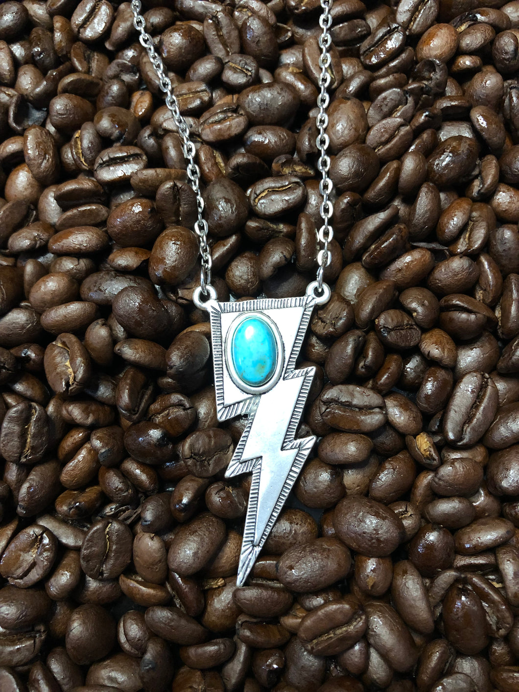 Silver/Turquoise Lightning ⚡️ Necklace