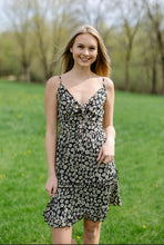 Load image into Gallery viewer, Black Floral Cut-Out Dress
